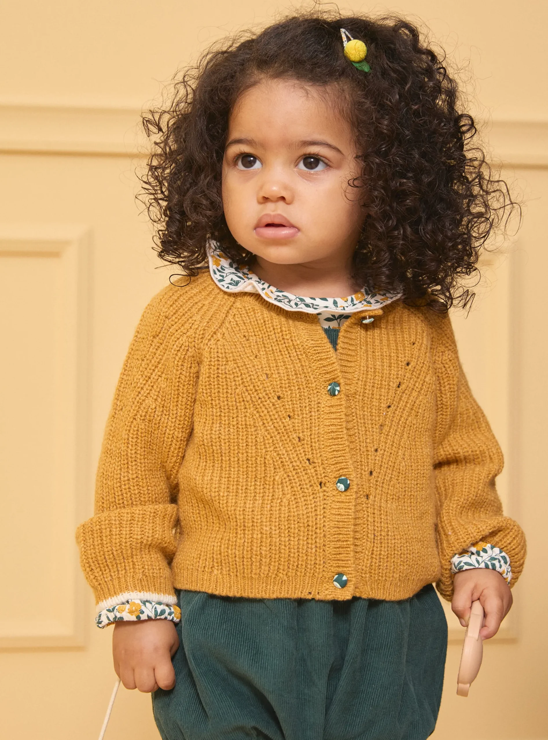 Knitwear, Sweater, Cardigan | Knitwear, Sweater, Cardigan-Sergent Major Heather yellow CARDIGAN