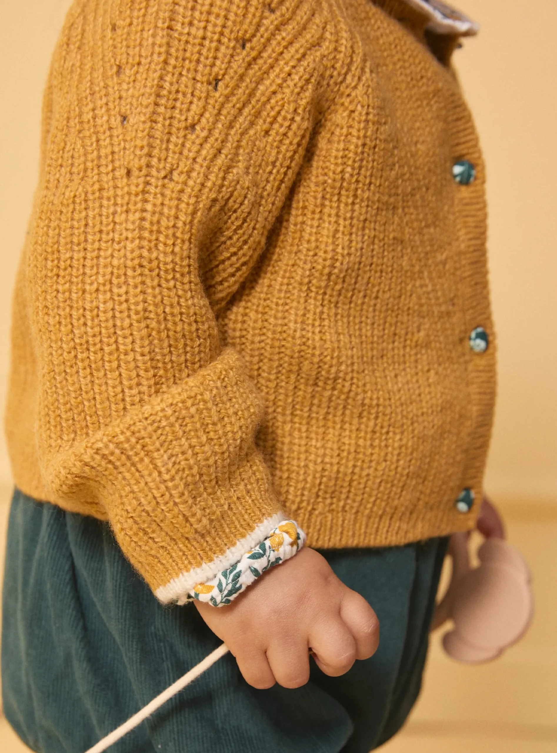 Knitwear, Sweater, Cardigan | Knitwear, Sweater, Cardigan-Sergent Major Heather yellow CARDIGAN