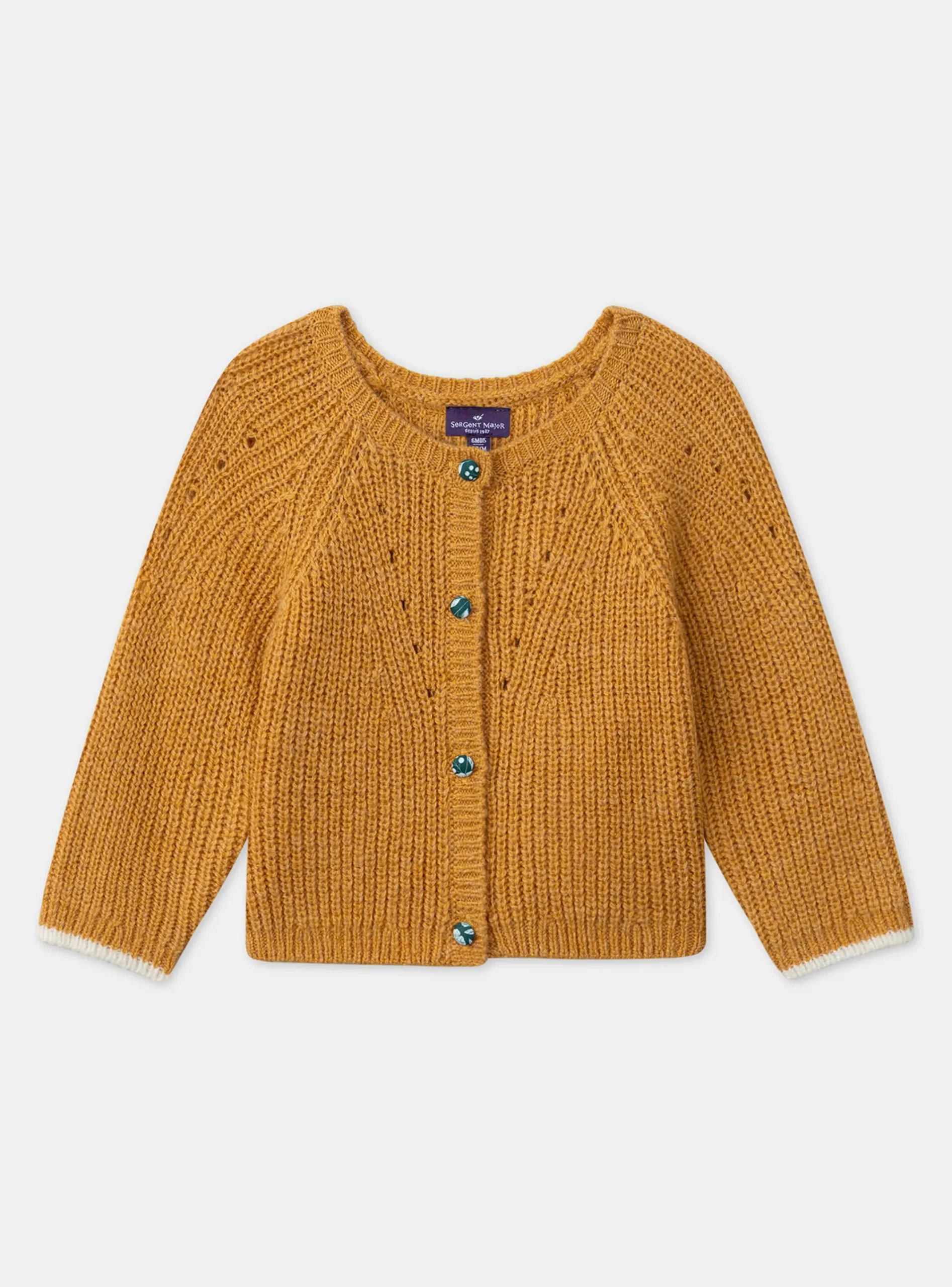 Knitwear, Sweater, Cardigan | Knitwear, Sweater, Cardigan-Sergent Major Heather yellow CARDIGAN