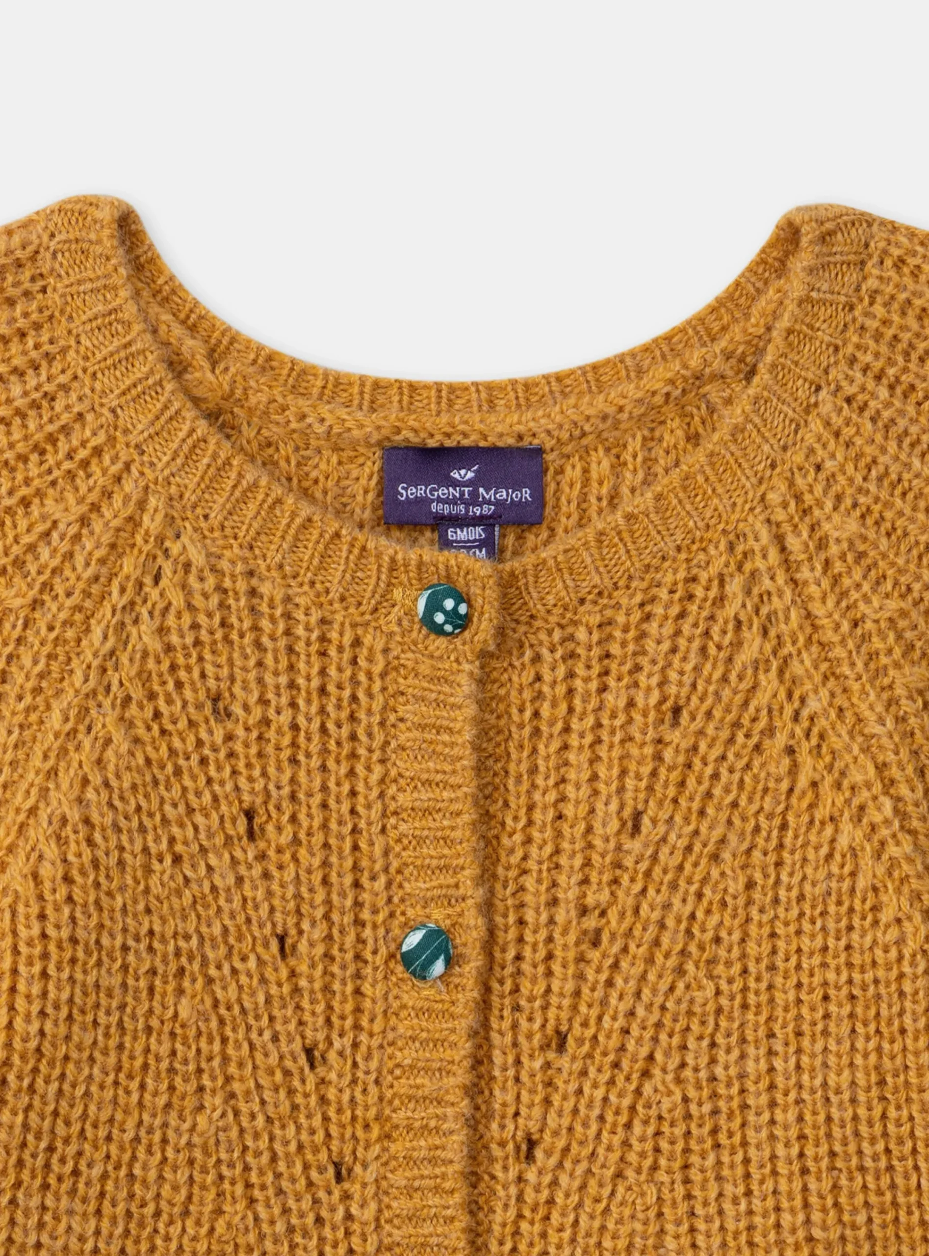 Knitwear, Sweater, Cardigan | Knitwear, Sweater, Cardigan-Sergent Major Heather yellow CARDIGAN