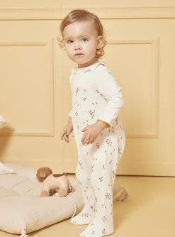Pajamas & Rompers | Pajamas & Rompers-Sergent Major Heathered off white BABYGROW