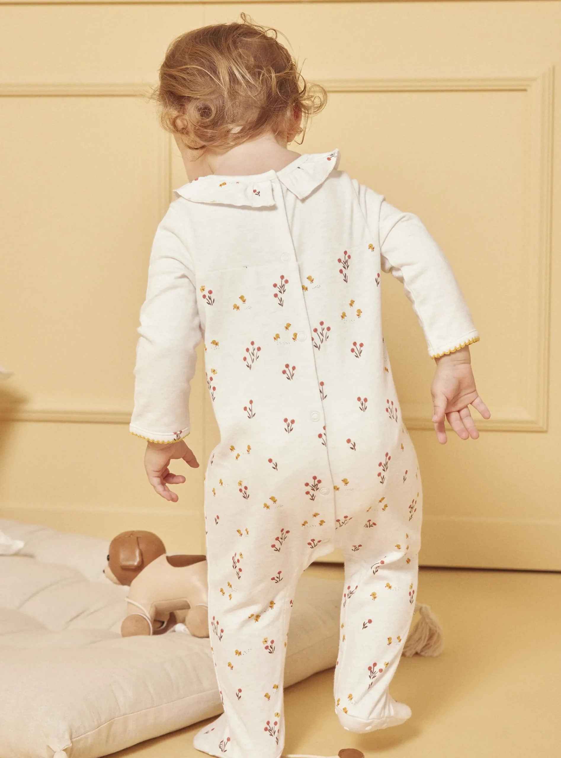 Pajamas & Rompers | Pajamas & Rompers-Sergent Major Heathered off white BABYGROW