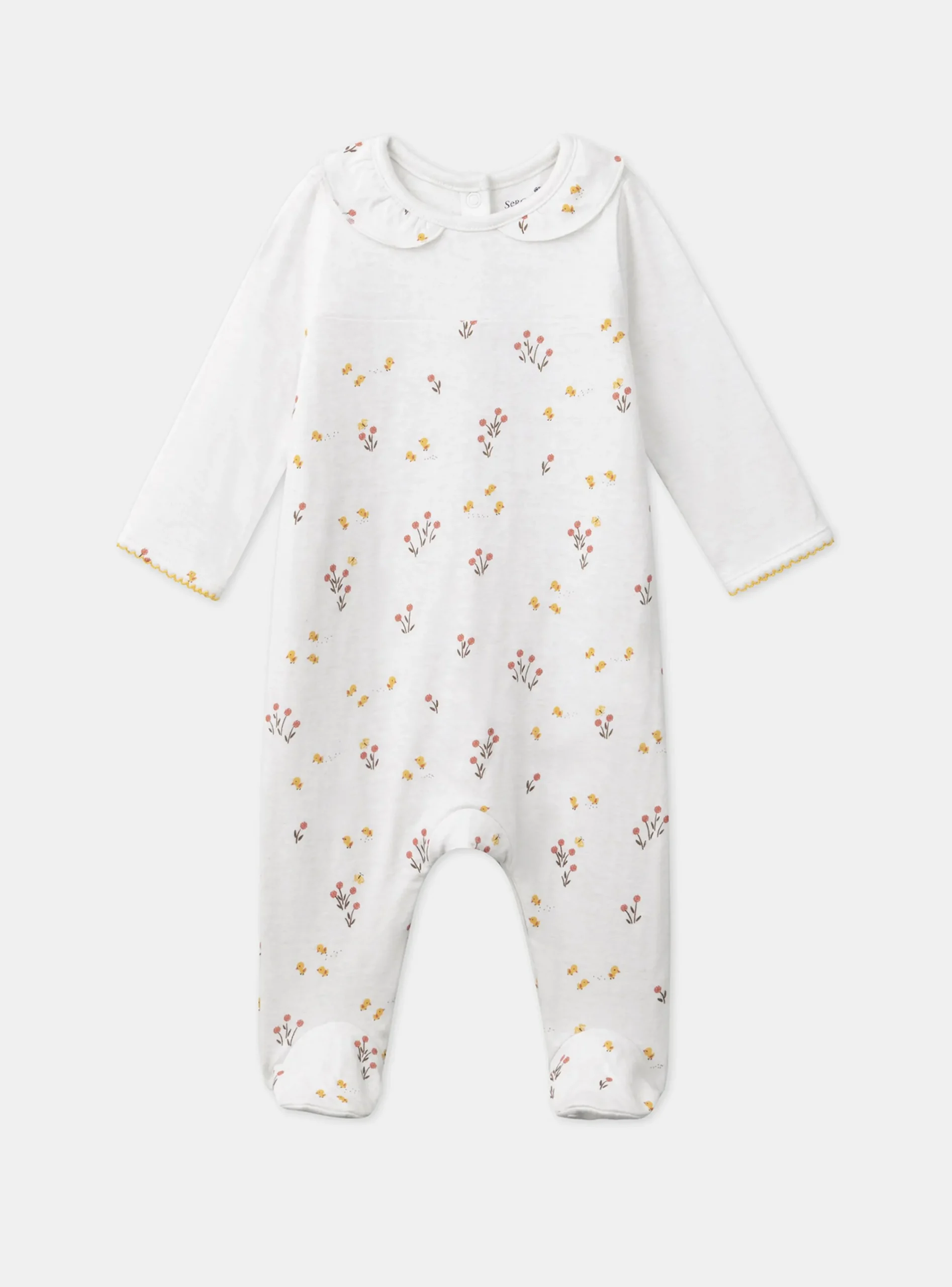 Pajamas & Rompers | Pajamas & Rompers-Sergent Major Heathered off white BABYGROW