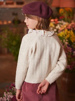 Knitwear, Sweater, Cardigan-Sergent Major Heathered off white CARDIGAN