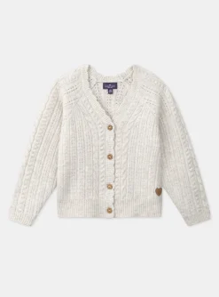 Knitwear, Sweater, Cardigan-Sergent Major Heathered off white CARDIGAN