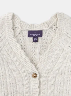 Knitwear, Sweater, Cardigan-Sergent Major Heathered off white CARDIGAN
