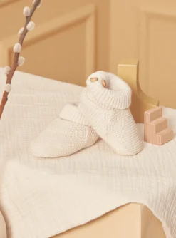 Hat, Mittens-Sergent Major Heathered off white SLIPPERS