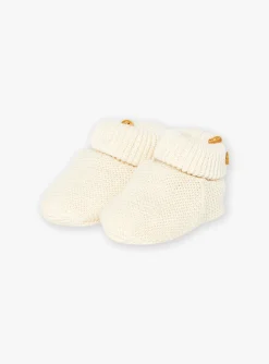 Hat, Mittens-Sergent Major Heathered off white SLIPPERS