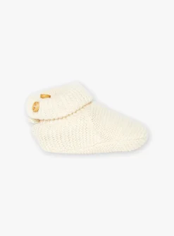 Hat, Mittens-Sergent Major Heathered off white SLIPPERS