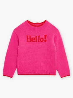 Knitwear, Sweater, Cardigan-Sergent Major Hello magenta sweater