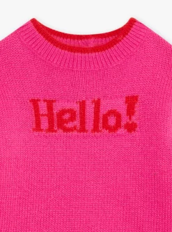 Knitwear, Sweater, Cardigan-Sergent Major Hello magenta sweater