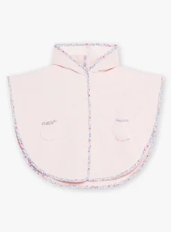 Pajamas & Rompers | Pajamas & Rompers-Sergent Major Hooded pink bath cape with floral print.