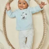Suits And Ensembles-Sergent Major Ice blue top and ecru velvet bottom