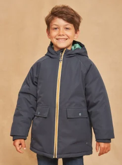 Coat, Parka, Jacket-Sergent Major 3 in 1 waterproof hooded parka dark blue