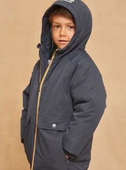 Coat, Parka, Jacket-Sergent Major 3 in 1 waterproof hooded parka dark blue