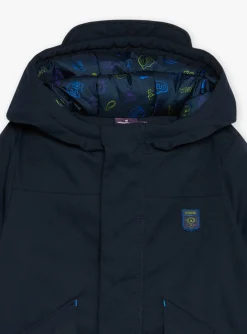 Coat, Parka, Jacket-Sergent Major 3 in 1 waterproof parka navy blue with hood