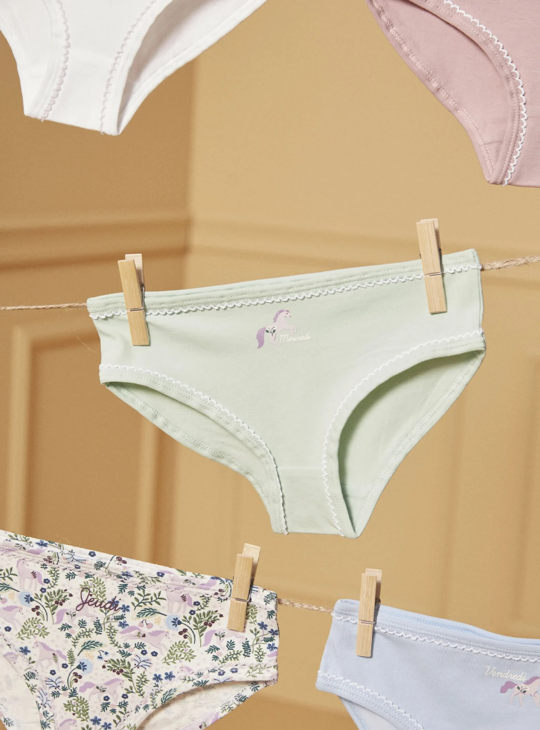 Underwear, Socks, Tights-Sergent Major Ivory BRIEFS / PANTY RIB