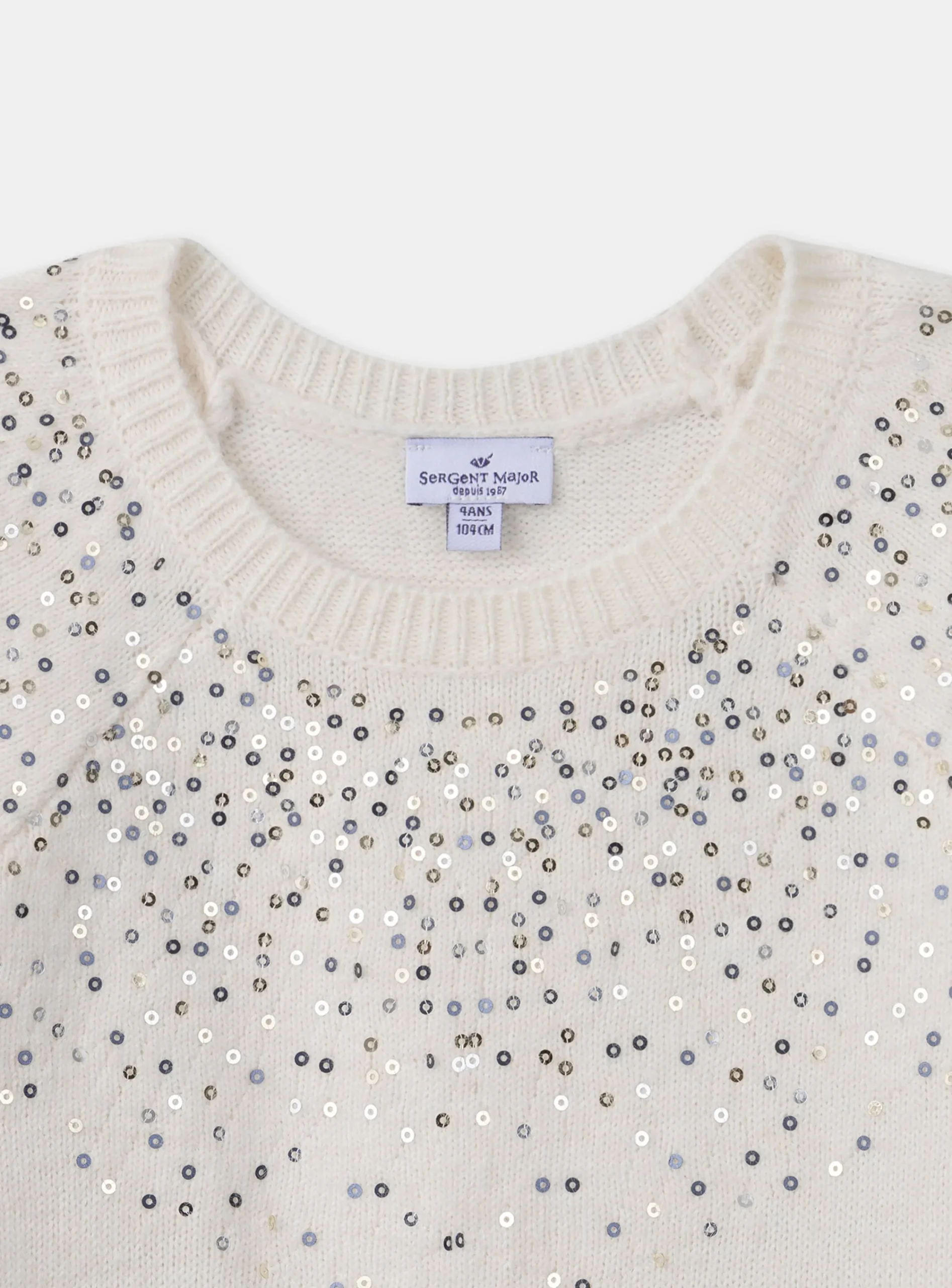 Knitwear, Sweater, Cardigan-Sergent Major Ivory PULLOVER SS