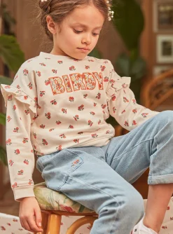 Shirt, T-shirt-Sergent Major Ivory sweatshirt with fruit print
