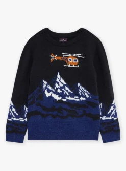 Knitwear, Sweater, Cardigan-Sergent Major Jacquard noirine sweater