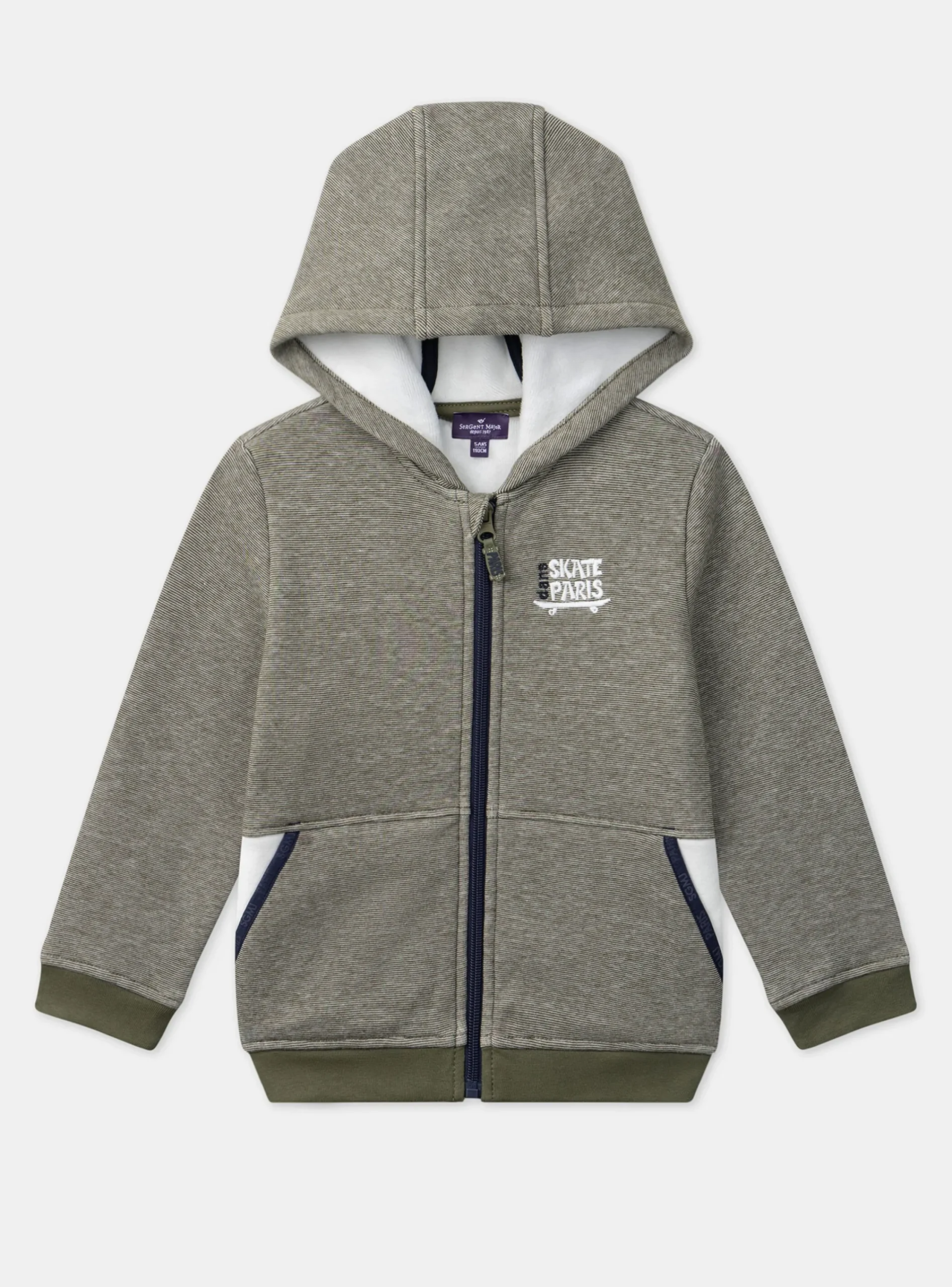 Knitwear, Sweater, Cardigan-Sergent Major Kaki KIDS CARDIGAN