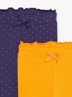 Trousers, Jeans And Legging-Sergent Major 2 leggings in yellow and navy blue