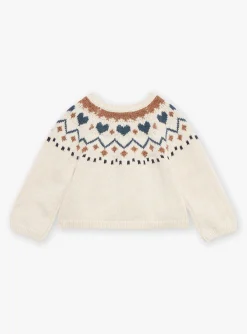 Knitwear, Sweater, Cardigan | Knitwear, Sweater, Cardigan-Sergent Major Light beige mottled knitted cardigan