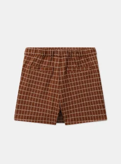 Skirt, Shorts-Sergent Major Light brown MINI SHORT SKIRT