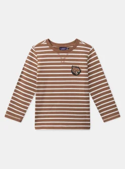 T-shirt, Polo Shirt-Sergent Major Light brown TEE SHIRT LS