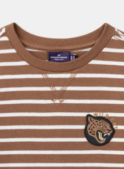 T-shirt, Polo Shirt-Sergent Major Light brown TEE SHIRT LS