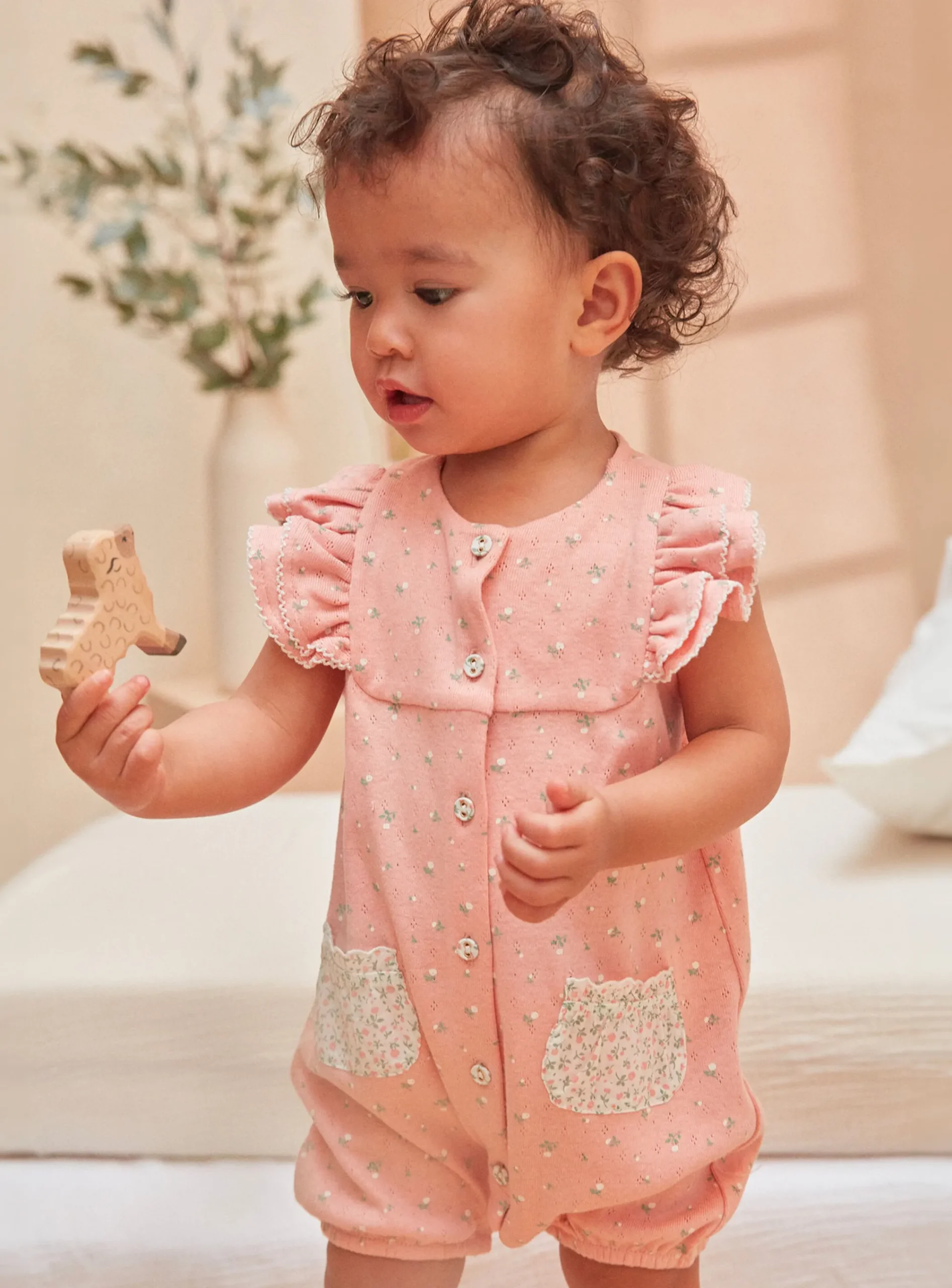 Pajamas & Rompers | Pajamas & Rompers-Sergent Major Light coral BABYGROW