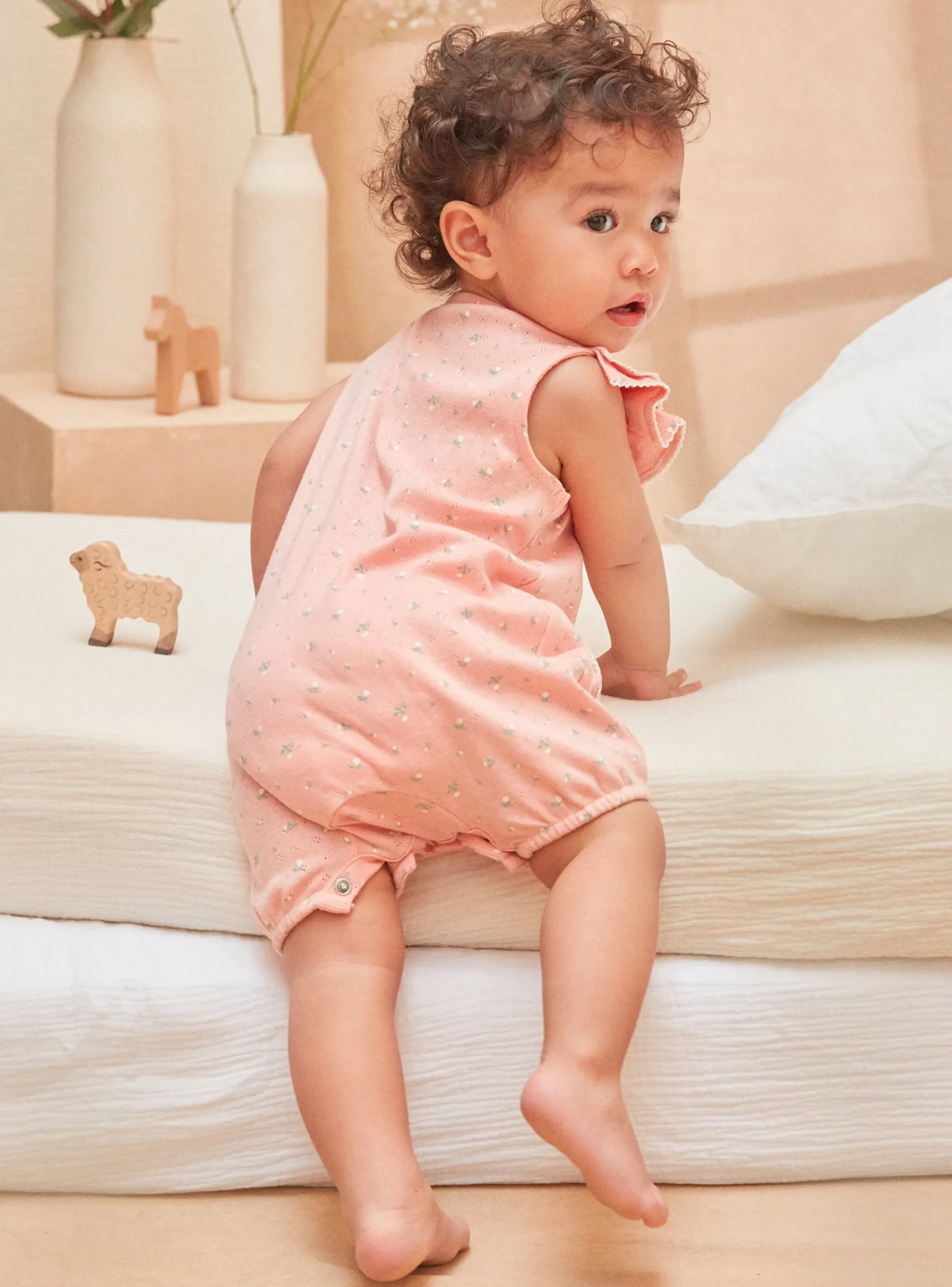 Pajamas & Rompers | Pajamas & Rompers-Sergent Major Light coral BABYGROW