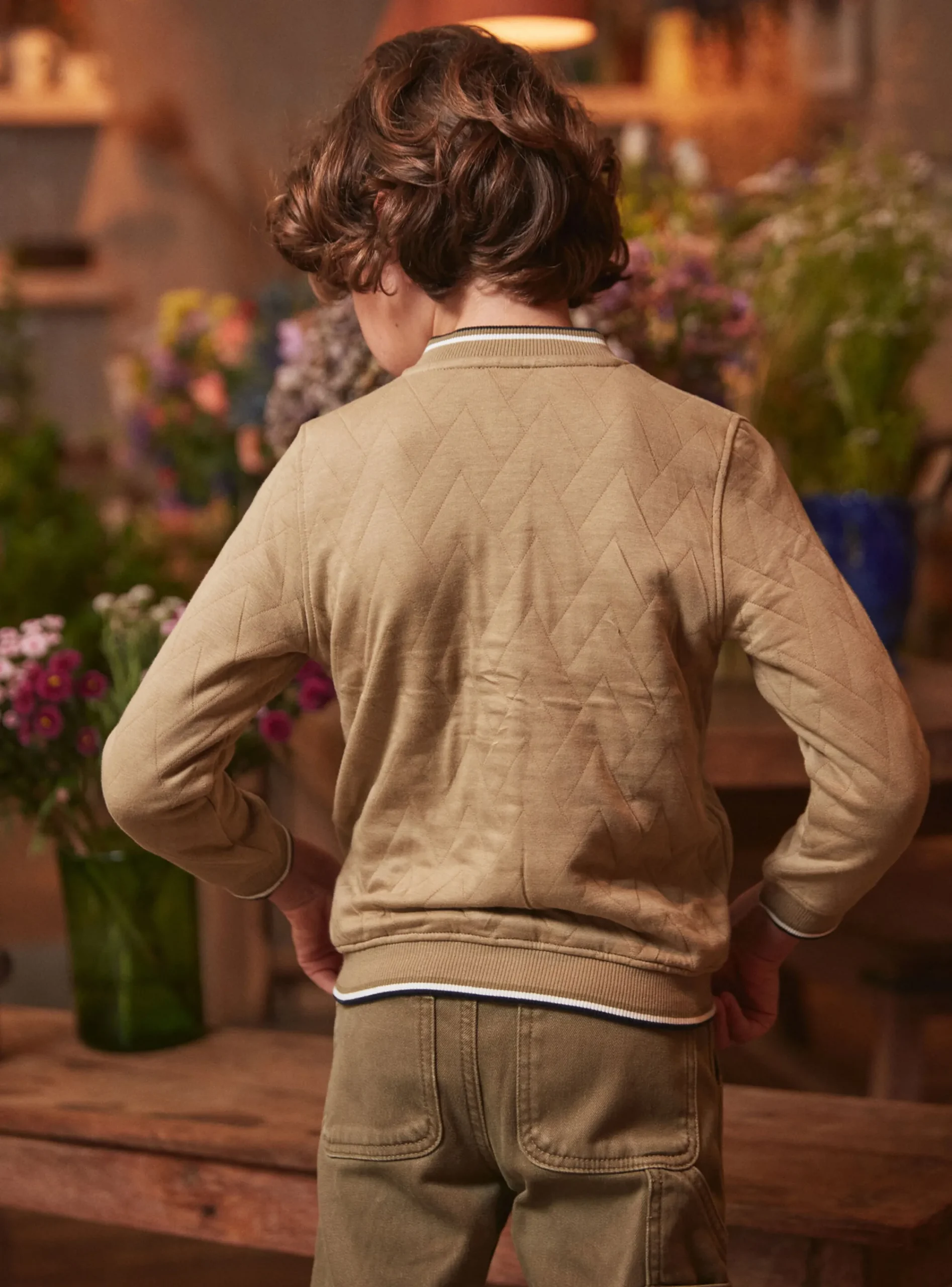 Knitwear, Sweater, Cardigan-Sergent Major Light Kaki KIDS CARDIGAN