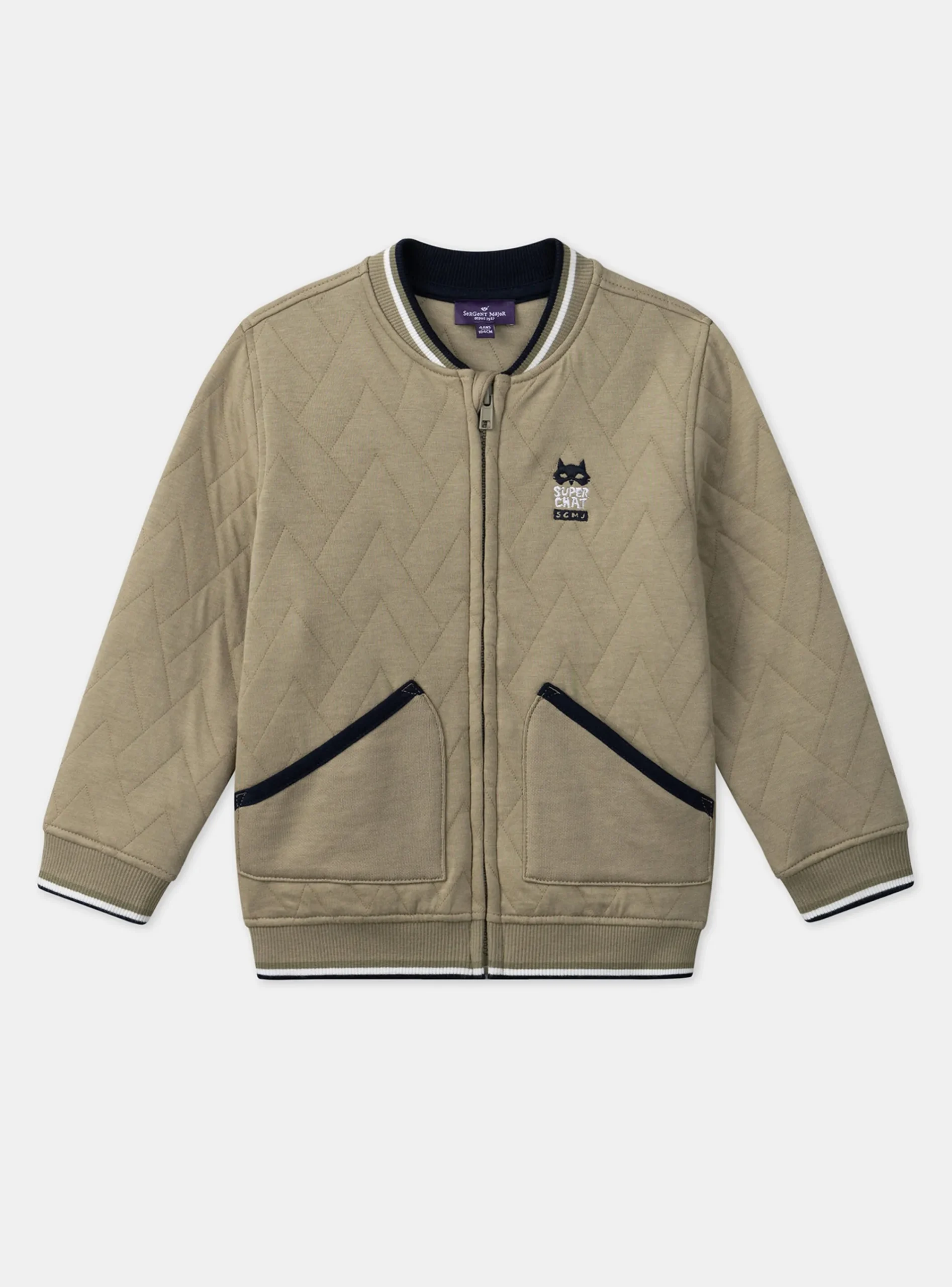 Knitwear, Sweater, Cardigan-Sergent Major Light Kaki KIDS CARDIGAN