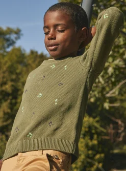 Knitwear, Sweater, Cardigan-Sergent Major Light Kaki PULLOVER
