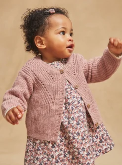 Knitwear, Sweater, Cardigan | Knitwear, Sweater, Cardigan-Sergent Major Lilac openwork knit cardigan