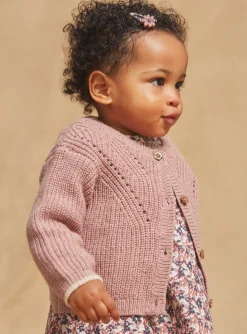 Knitwear, Sweater, Cardigan | Knitwear, Sweater, Cardigan-Sergent Major Lilac openwork knit cardigan