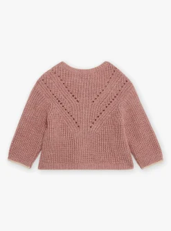 Knitwear, Sweater, Cardigan | Knitwear, Sweater, Cardigan-Sergent Major Lilac openwork knit cardigan