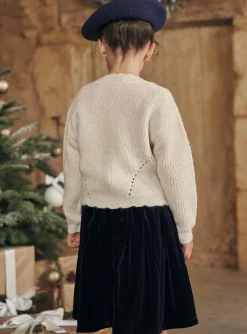 Knitwear, Sweater, Cardigan-Sergent Major long sleeved ecru cardigan