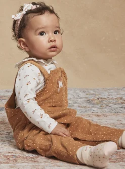 Romper, Jumpsuit & Outfit | Romper, Jumpsuit & Outfit-Sergent Major Long yellow corduroy dungarees with polka-dot print