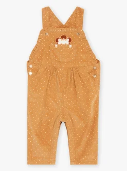 Romper, Jumpsuit & Outfit | Romper, Jumpsuit & Outfit-Sergent Major Long yellow corduroy dungarees with polka-dot print