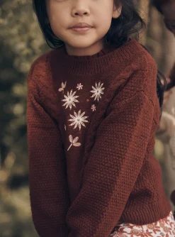 Knitwear, Sweater, Cardigan-Sergent Major Long-sleeved brick sweater