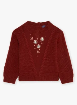 Knitwear, Sweater, Cardigan-Sergent Major Long-sleeved brick sweater