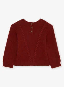 Knitwear, Sweater, Cardigan-Sergent Major Long-sleeved brick sweater
