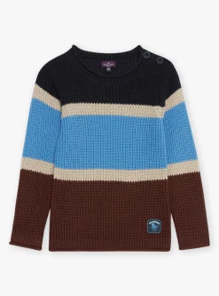 Knitwear, Sweater, Cardigan-Sergent Major Long-sleeved chocolate sweater