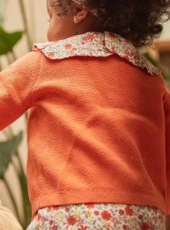 Knitwear, Sweater, Cardigan | Knitwear, Sweater, Cardigan-Sergent Major Long-sleeved orange cardigan