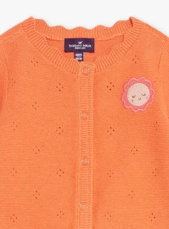 Knitwear, Sweater, Cardigan | Knitwear, Sweater, Cardigan-Sergent Major Long-sleeved orange cardigan