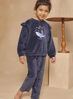 Pajamas-Sergent Major Midnight blue pyjama top and bottoms