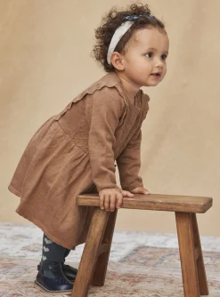 Dress | Dress-Sergent Major Mottled brown dress in fancy knit