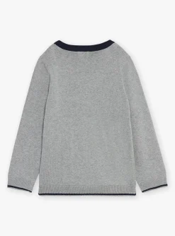 Knitwear, Sweater, Cardigan-Sergent Major Mottled gray tiger-head sweater